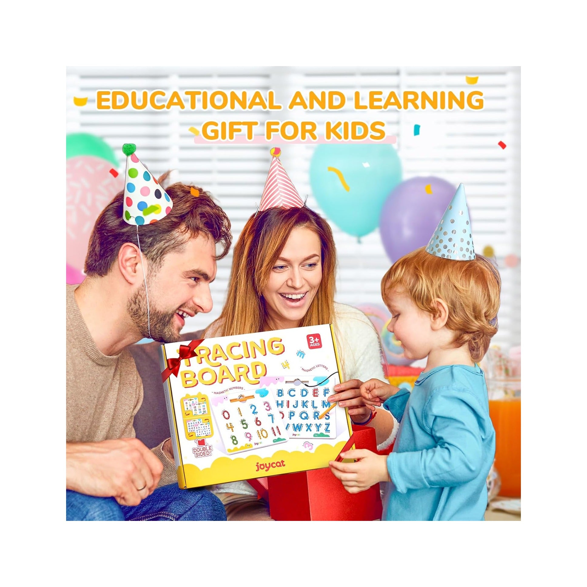 Magnetic Letter and Number Tracing Board Set, Double Sided Alphabet & Numbers Board for Toddlers, ABC Uppercase & Lowercase Practice, Math Learning, Preschool Educational Gift Toys for Kids
