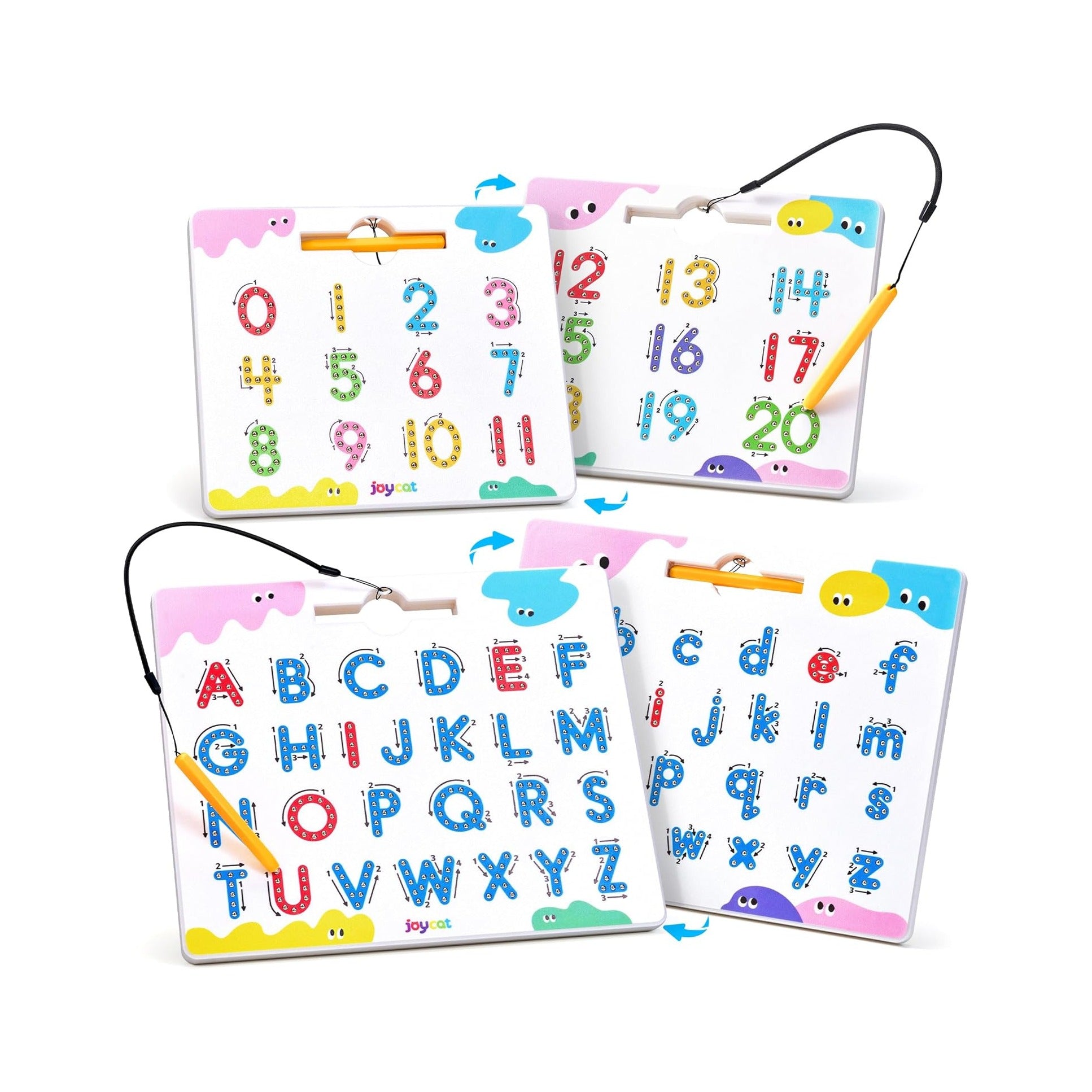 Magnetic Letter and Number Tracing Board Set, Double Sided Alphabet & Numbers Board for Toddlers, ABC Uppercase & Lowercase Practice, Math Learning, Preschool Educational Gift Toys for Kids