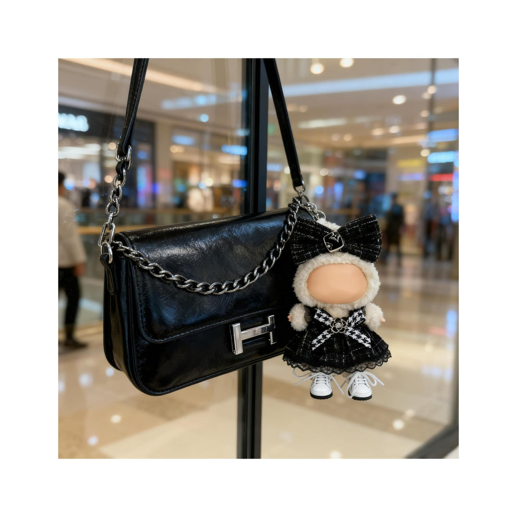 Clothes for LABUBU 17cm Doll (NO Doll)（NO Shoes, Outfit for LABUBU, Dress and Hairpin Set for LABUBU Dress Up, Fashion and Premium Dolls Accessories for LABUBU