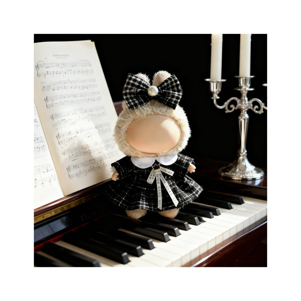 Clothes for LABUBU 17cm Doll (NO Doll), Outfit for LABUBU, Dress and Hairpin Set for LABUBU Dress Up, Fashion and Premium Dolls Accessories for LABUBU