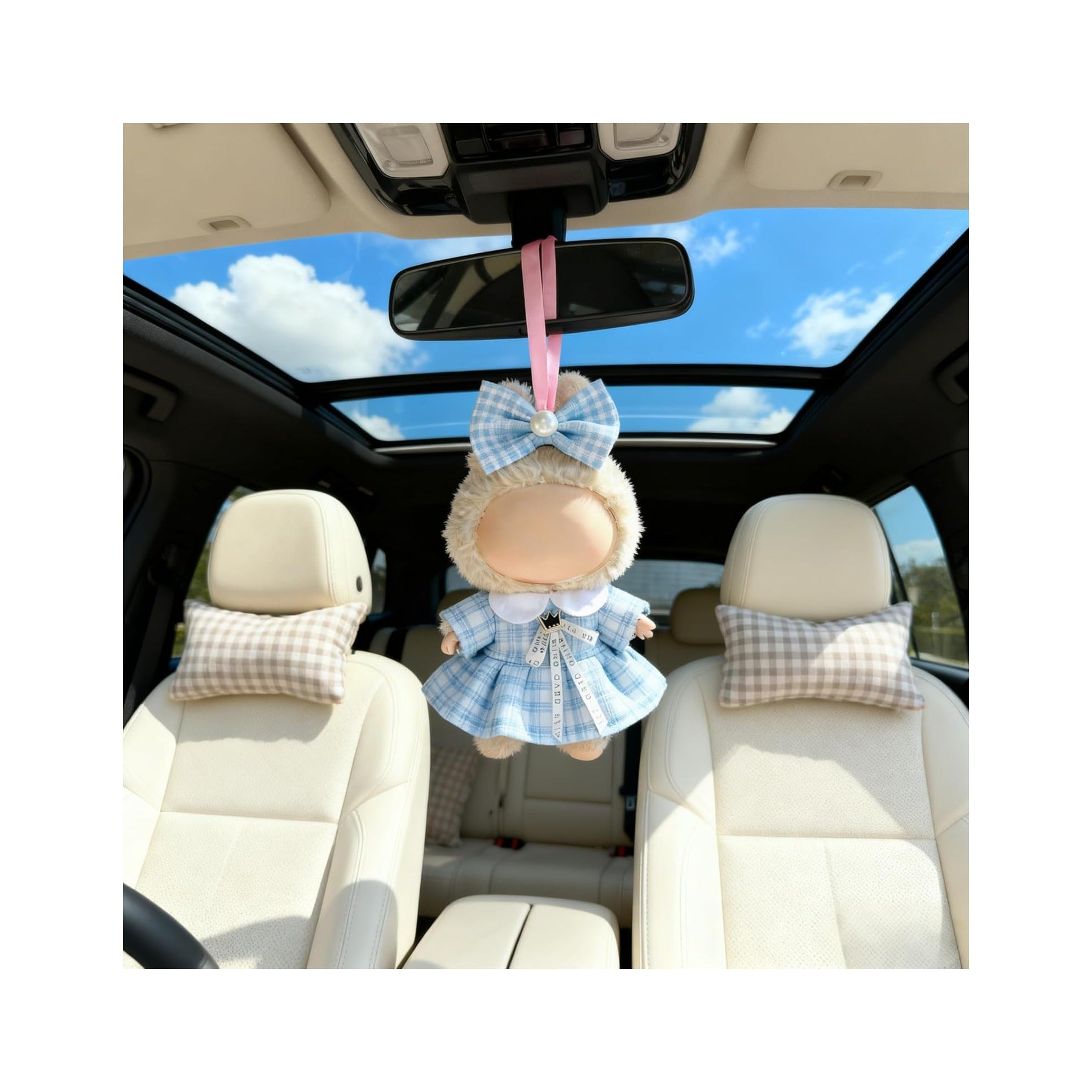 Clothes for LABUBU 17cm Doll (NO Doll), Outfit for LABUBU, Dress and Hairpin Set for LABUBU Dress Up, Fashion and Premium Dolls Accessories for LABUBU