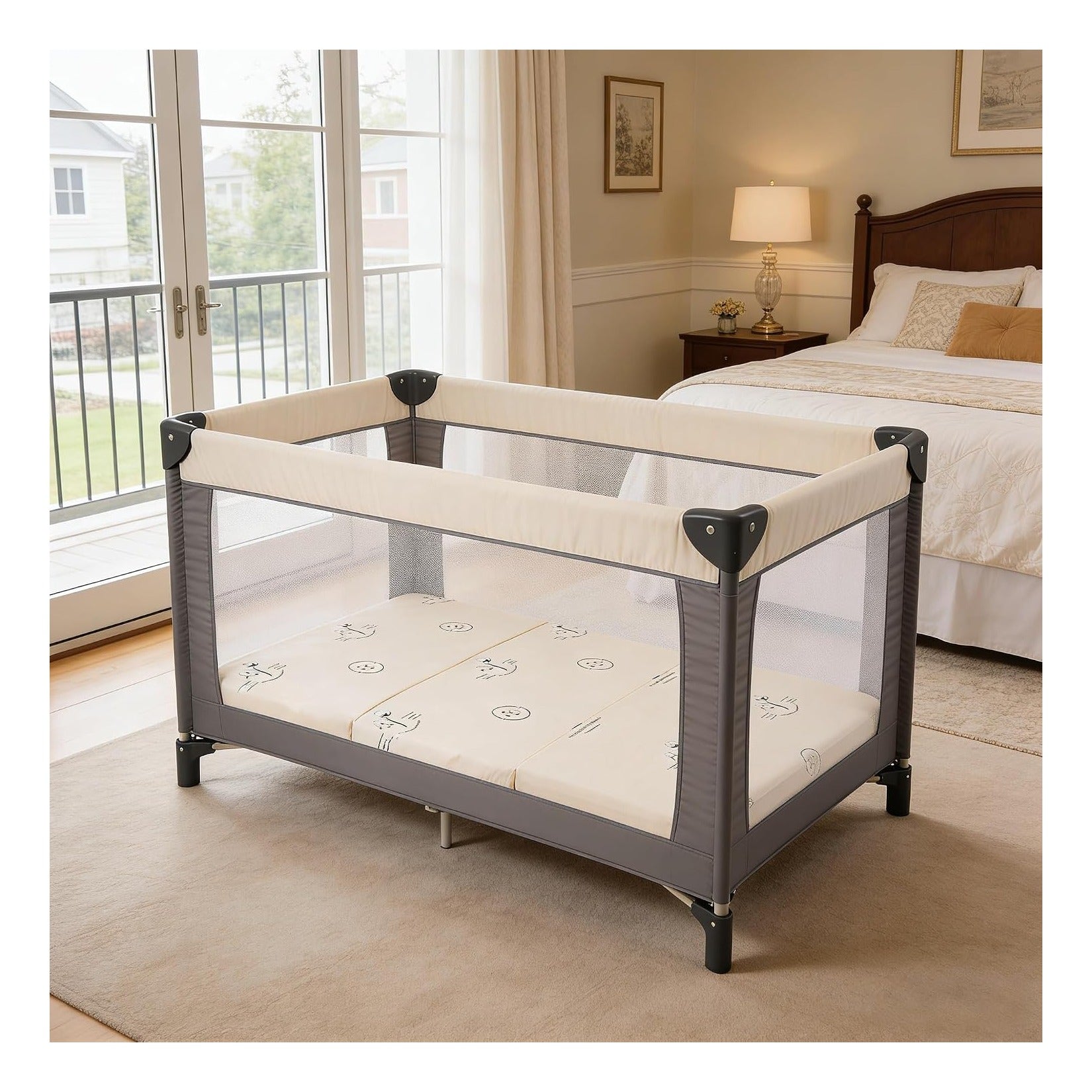 Pack and Play Mattress Topper 38" x 26" Premium Foam for Playpen and Playard
