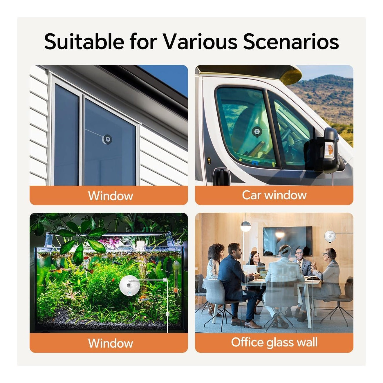 3MP 2K Window Camera for Home Security, Indoor Camera with Outdoor View, Full-Color Night Vision, Human & Vehicle Detection, 24/7 Recording, Easy to Install
