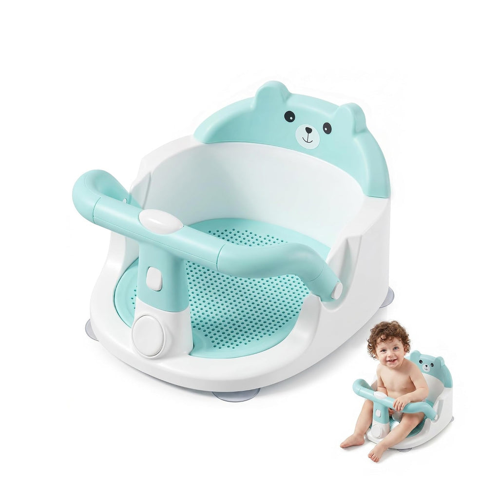 Baby Bath Seat for Babies 6 Months & Up, Toddler Bathtub Chair, Cyan