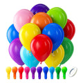 Assorted Latex Rainbow Balloons 100 Pack 12 inch