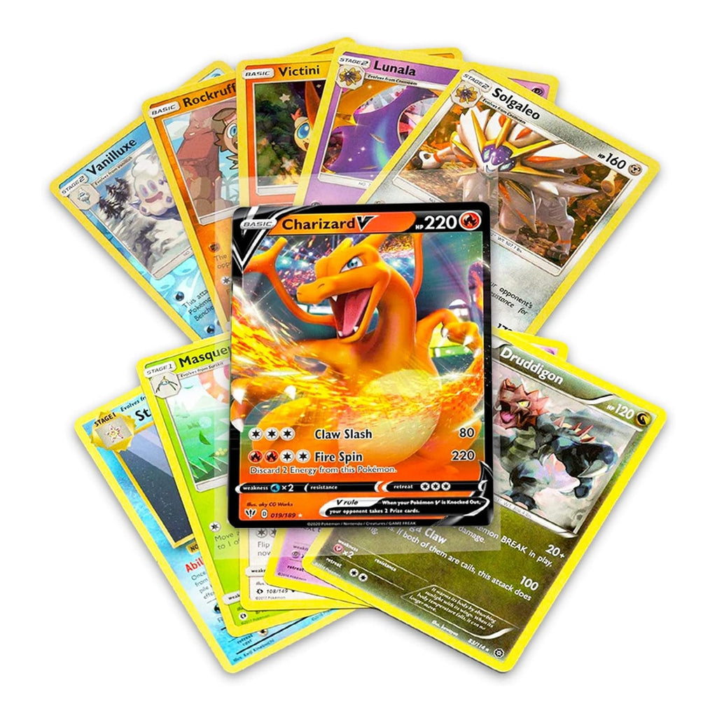 50+ Official Pokemon Cards Collection with 5 Foils in Any Combination and at Least 1 Rarity, GX, EX, FA, Tag Team, Or Secret Rare